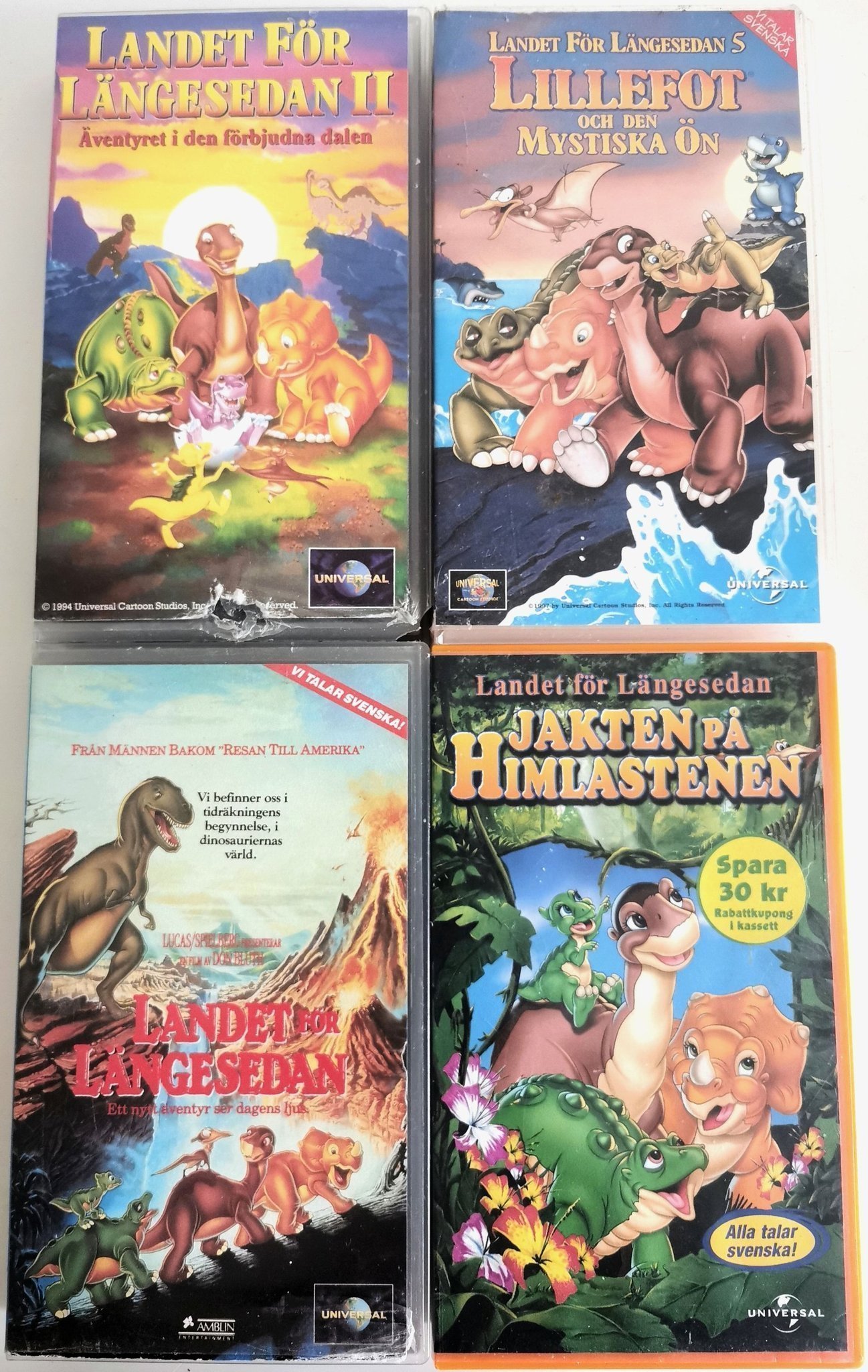 Tecknat Barn Svenska:Landet För Längesedan Filmer (1988-1998) VHSRIPPEN (Engelska) Trailer (4D)